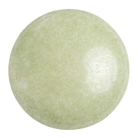 Czech Glass Cabochon 25mm β Opaque Light Green Ceramic Look