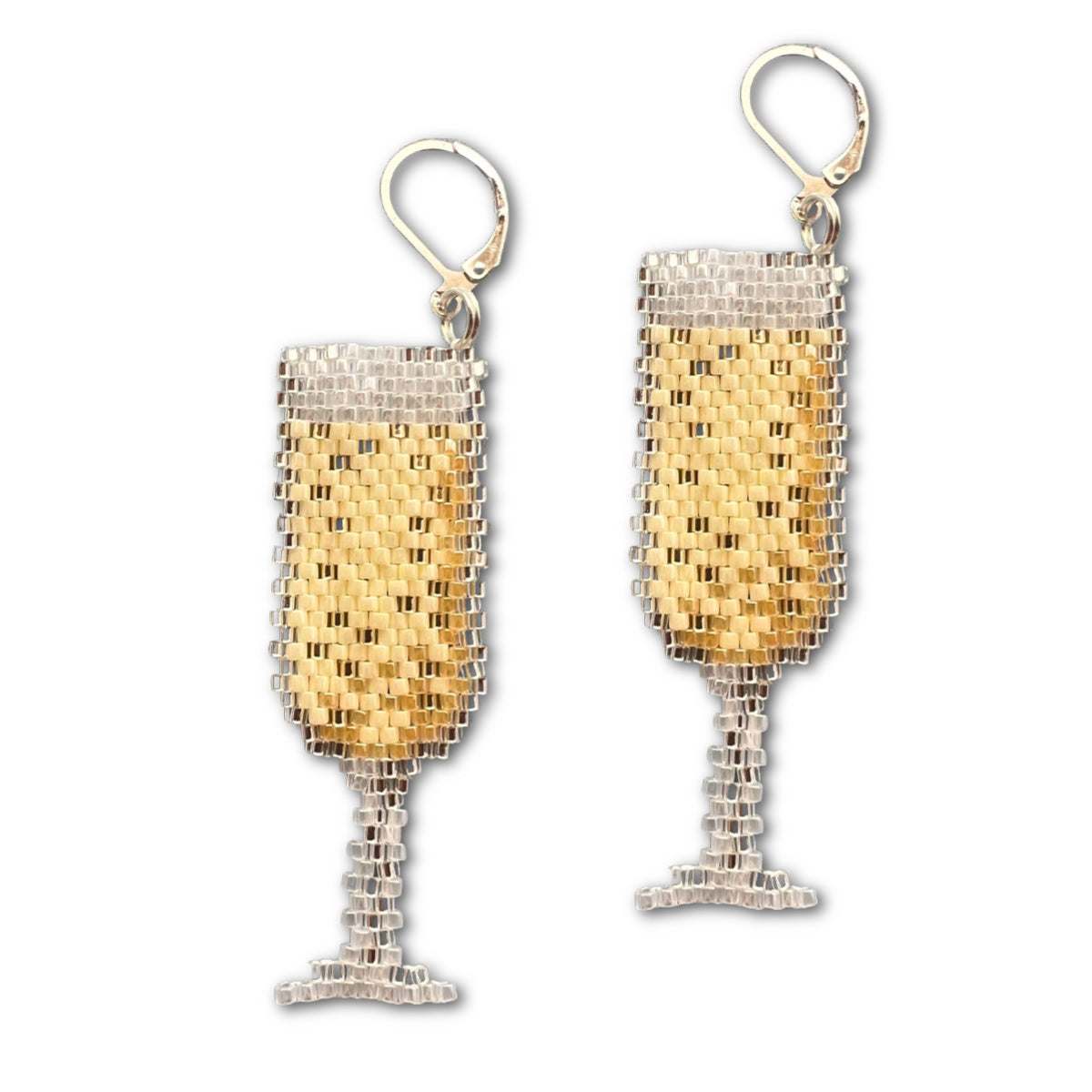Miyuki Champagne Glass Earring Kit