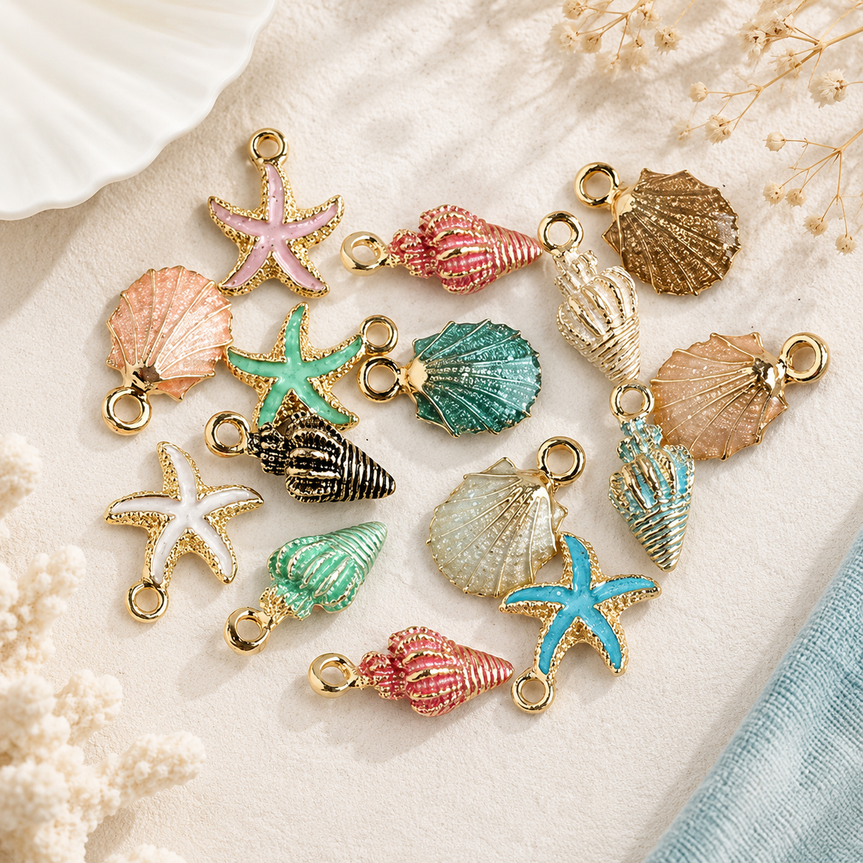 Ocean-Themed Charm Set (Random Assortment) Pack of 5