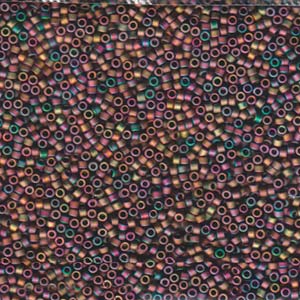 11/0 – Miyuki Delica - 5g Bag – Matte Metallic Red-Green Gold Irisa – DB1055