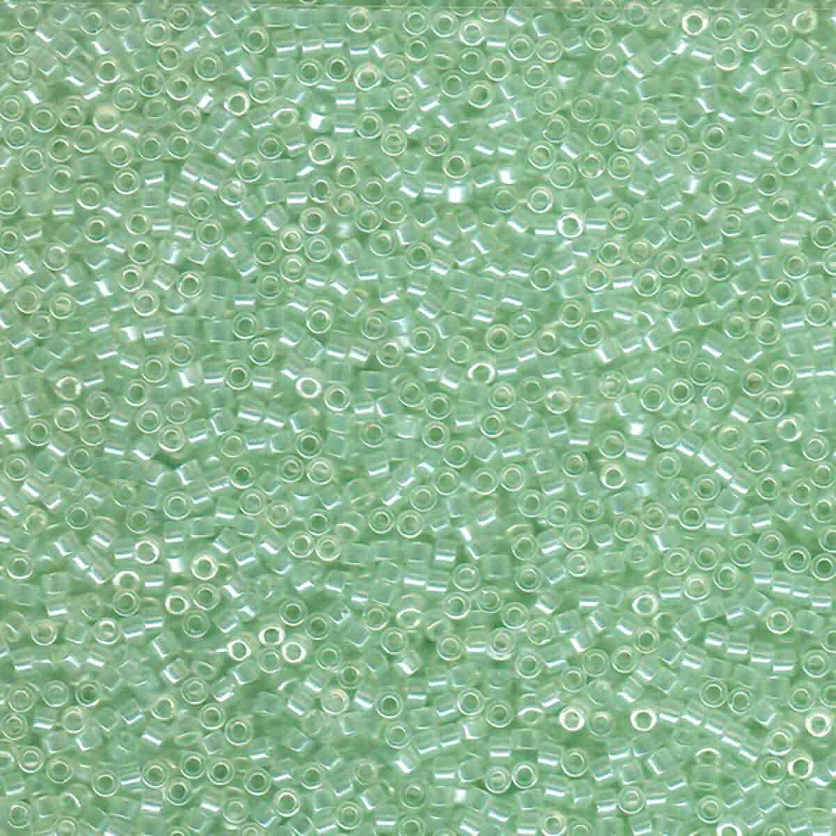 11/0 – Miyuki Delica - 5g Bag - Transparent Pale Green Mist Luster – DB1474(Discontinued by Miyuki)