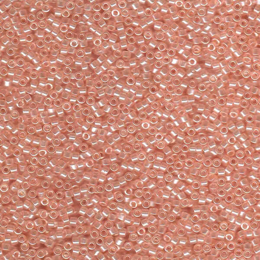 11/0 – Miyuki Delica - 5g Bag - Transparent Pale Peach Luster – DB1479