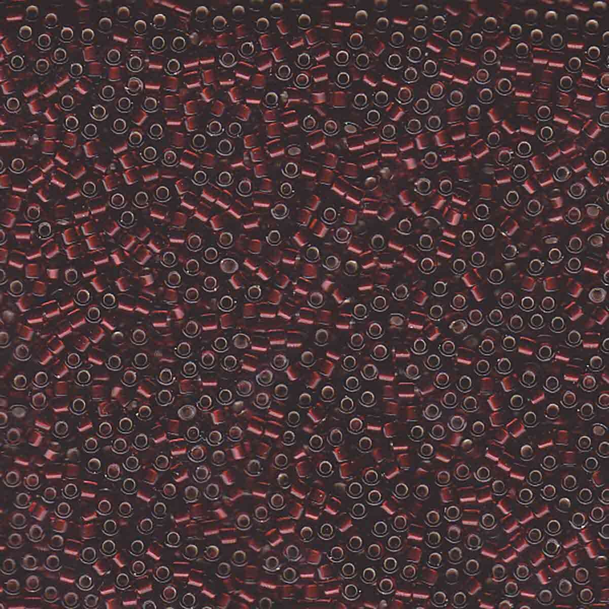 11/0 – Miyuki Delica - 5g Bag - Silver Lined Glazed Dark Cranberry – DB1685