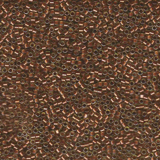 11/0 – Miyuki Delica - 5g Bag - Copper Pearl Lined Chartreuse – DB1703