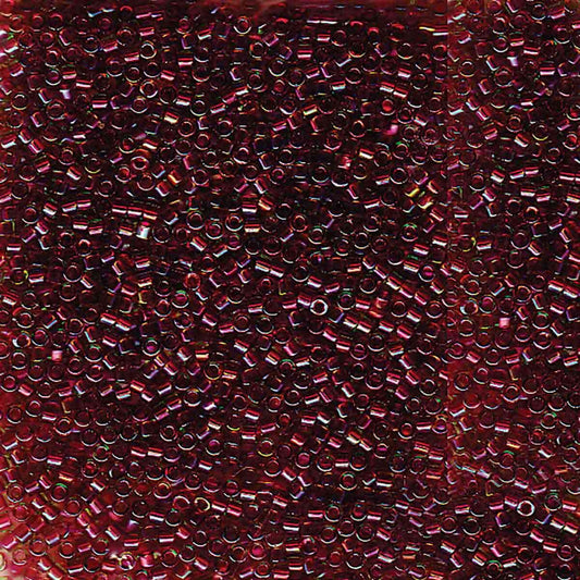 11/0 – Miyuki Delica - 5g Bag - Cranberry Lined Chartreuse AB – DB1748