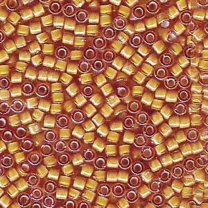 11/0 – Miyuki Delica - 5g Bag – White Lined Topaz AB – DB1778