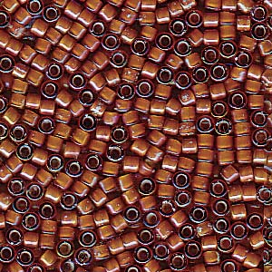 11/0 – Miyuki Delica - 5g Bag – White Lined Dark Topaz AB – DB1779