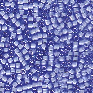 11/0 – Miyuki Delica - 5g Bag – White Lined Sapphire AB – DB1784