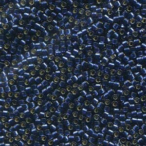 11/0 – Miyuki Delica - 5g Bag – Duracoat Silver Lined Navy Blue– DB2191
