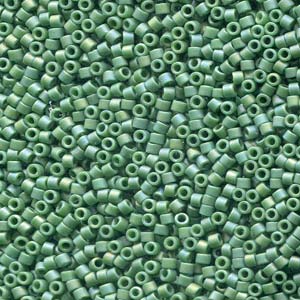 11/0 – Miyuki Delica - 5g Bag – Glazed Opaque Glaze Rainbow Green – DB2311