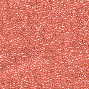 10/0 - Miyuki Delica - 5g Bag - Lined Crystal Salmon Luster - DBM0235