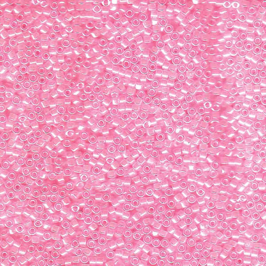 11/0 – Miyuki Delica - 5g Bag - Lined Crystal Medium Pink – DB245