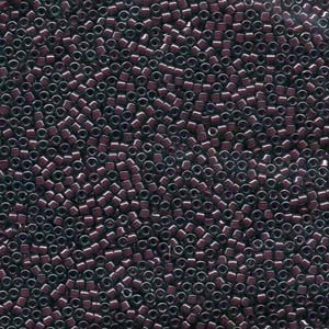 11/0 – Miyuki Delica - 5g Bag – Lined Green Maroon Luster – DB279