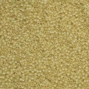 11/0 – Miyuki Delica - 5g Bag – Matted Transparent Pale Topaz Luster – DB382