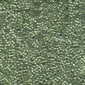 11/0 – Miyuki Delica - 5g Bag – Galvanized Light Green Dyed – DB413