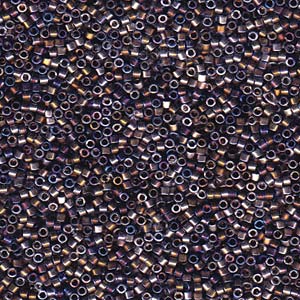 11/0 – Miyuki Delica - 5g Bag – Amethyst Gold Iris (Palladium Plated AB) – DB542