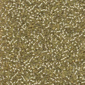 11/0 – Miyuki Delica - 5g Bag – Semi Mat Silver Lined Jonquil Dyed – DB686