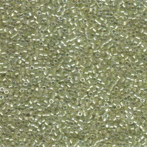 11/0 – Miyuki Delica - 5g Bag – Sparkling Peridot Lined Crystal – DB903