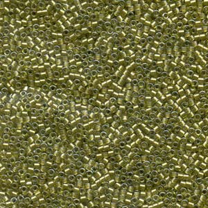 11/0 – Miyuki Delica - 5g Bag – Sparkling Lt Yellow Lined Chartreuse – DB908