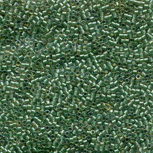 11/0 – Miyuki Delica - 5g Bag – Sparkling Lt Green Lined Topaz – DB917