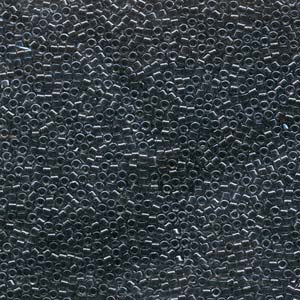 11/0 – Miyuki Delica - 5g Bag – Sparkling Dark Grey Lined Crystal – DB925