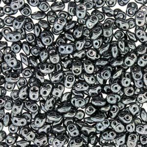 SuperDuo 2.5x5mm 25g Bag – Jet Hematite