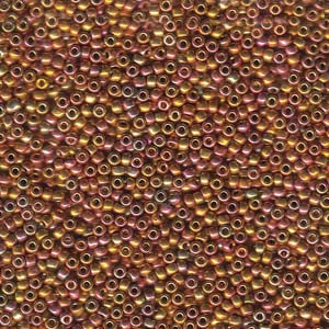 11/0 Metal Seed Beads 8.5 gram tube – 24kt Gold Plated Iris