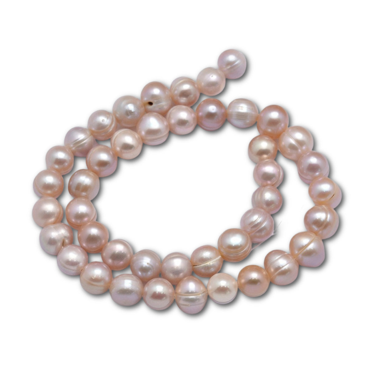 9-10mm Lavender Banded Potato Pearls – Approx 40 Pearls