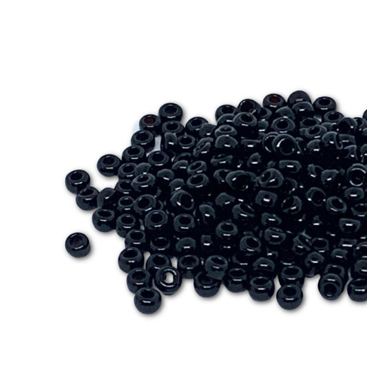 FGB 12/0 Seed Beads  – 20g – Opaque Black
