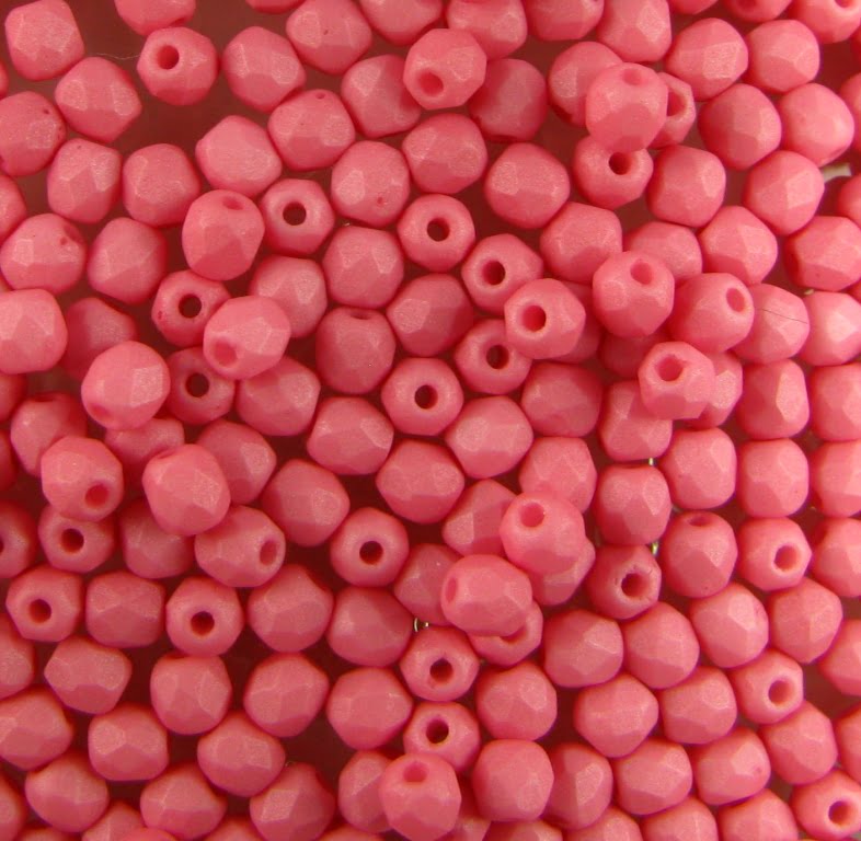 3mm Czech Fire Polish – 02010/29560 – Matte Sorbet x 100