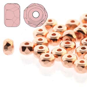 2x3mm Faceted Micro Spacers – Pack of 100 – Copper Plate