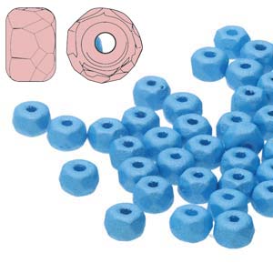 2x3mm Faceted Micro Spacers - Pack of 100 - Capri Blue