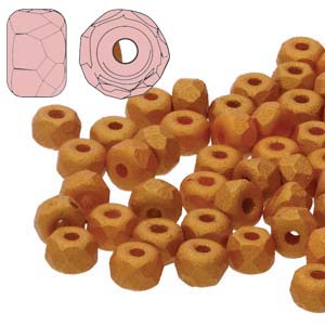 2x3mm Faceted Micro Spacers - Pack of 100 - Pumpkin