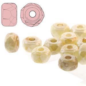 2x3mm Faceted Micro Spacers - Pack of 100 - Honey Drizzle