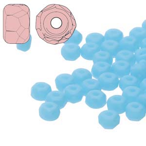 2x3mm Faceted Micro Spacers - Pack of 100 - Turquoise Blue