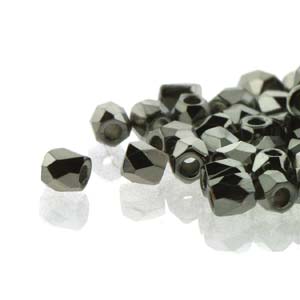 2mm True2 Firepolish Beads x 120 β Full Chrome
