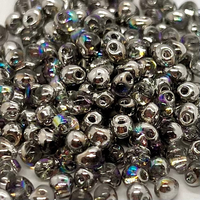 Miyuki Drops 3.4mm - 10g Bag - Crystal Silver Rainbow