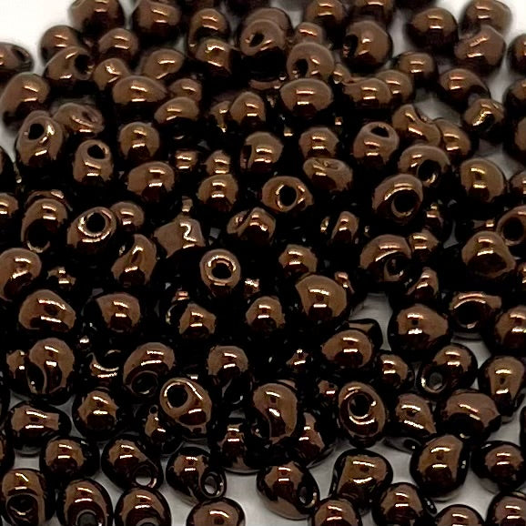 Miyuki Drops 3.4mm - 10g Bag - Metallic Black Bronze