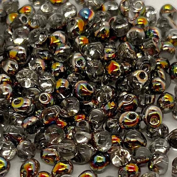 Miyuki Drops 3.4mm - 10g Bag - Crystal Vitrail
