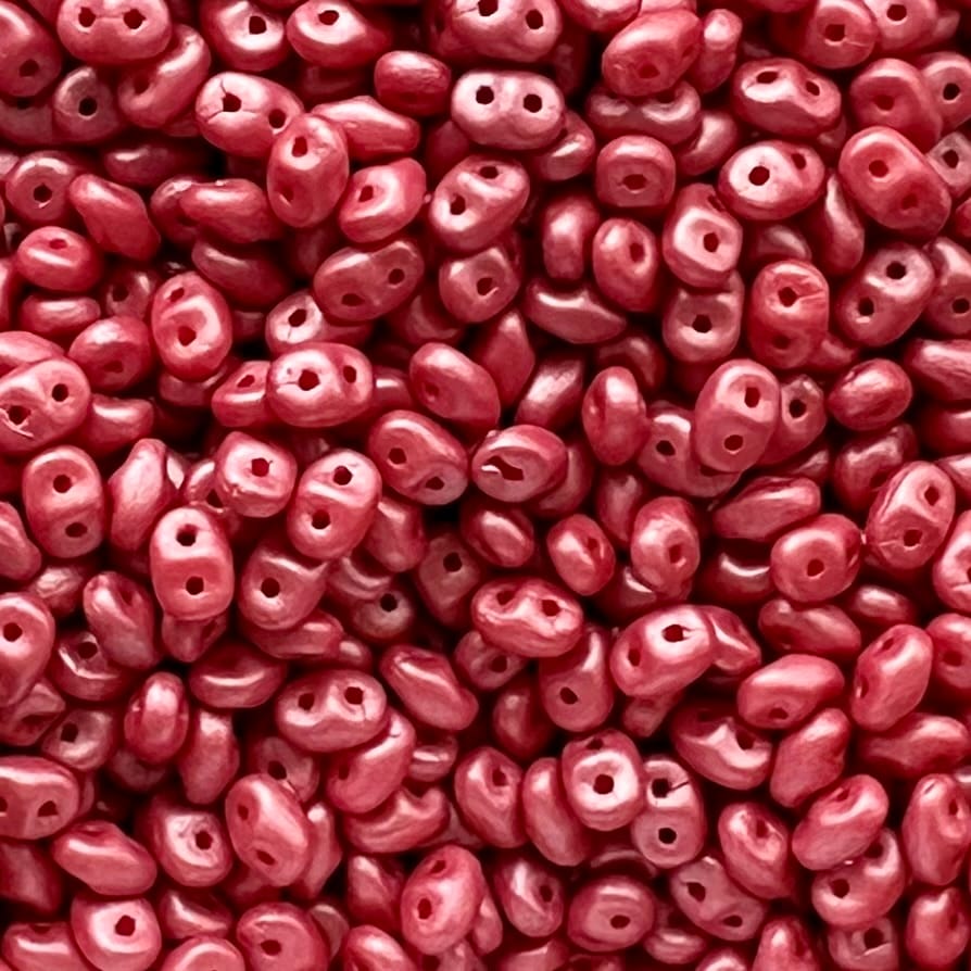 SuperDuo 2.5x5mm 25g Bag β Powdery Pastel Maroon