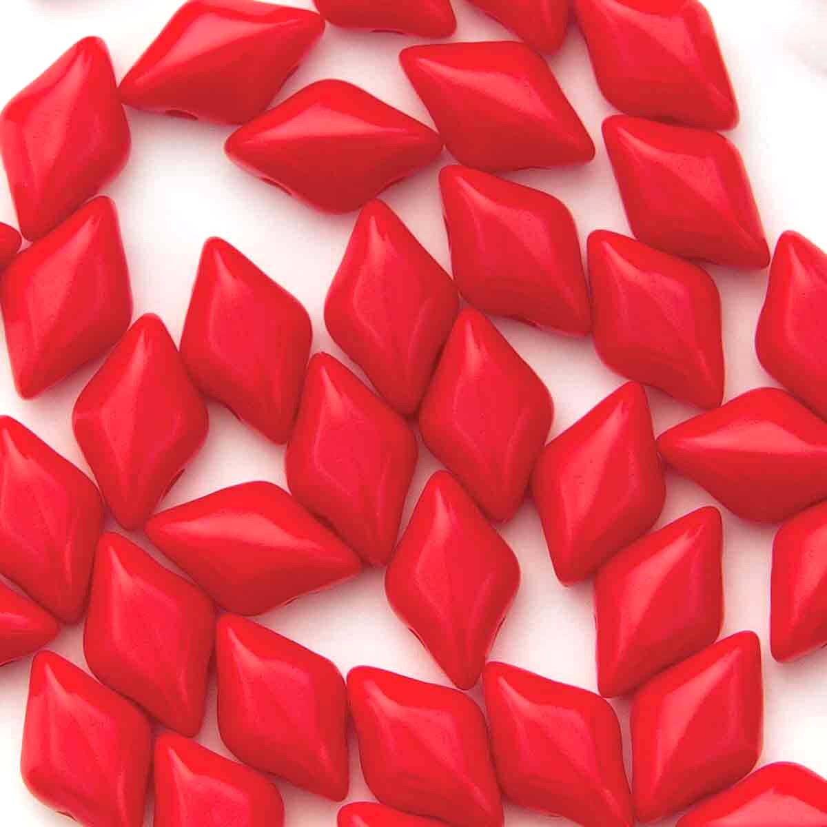 GemDuo 2-Hole 5x8mm – Opaque Coral Red – 5g