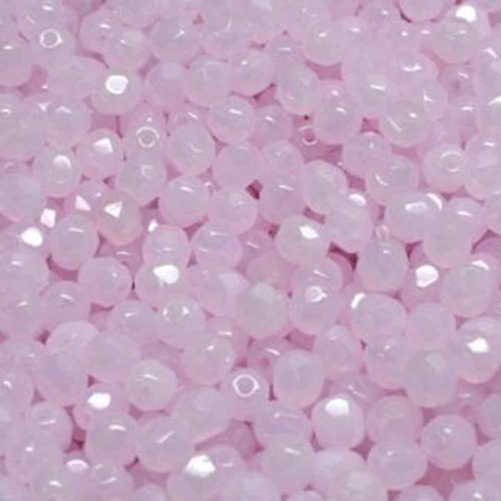4mm Czech Fire Polish β 72200 - Pink Opal x 100