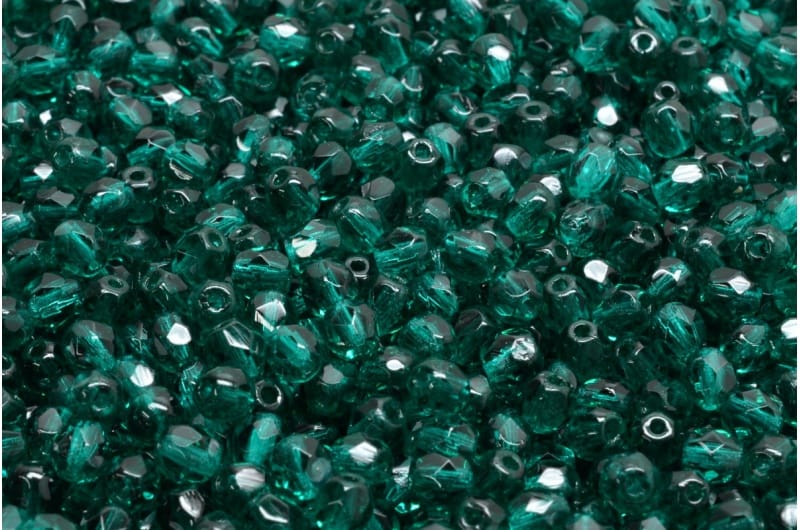 4mm Czech Fire-Polish – 50730 – Emerald x 100