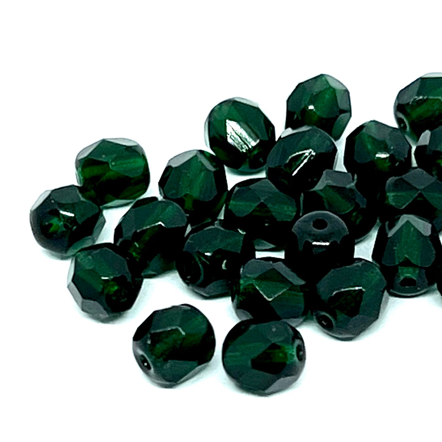 6mm Czech Fire-Polish – 50740 – Dark Emerald x 100
