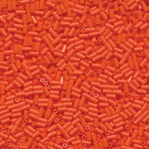 3mm Miyuki Bugle Beads (Size #1) - 7g Bag - Opaque Orange