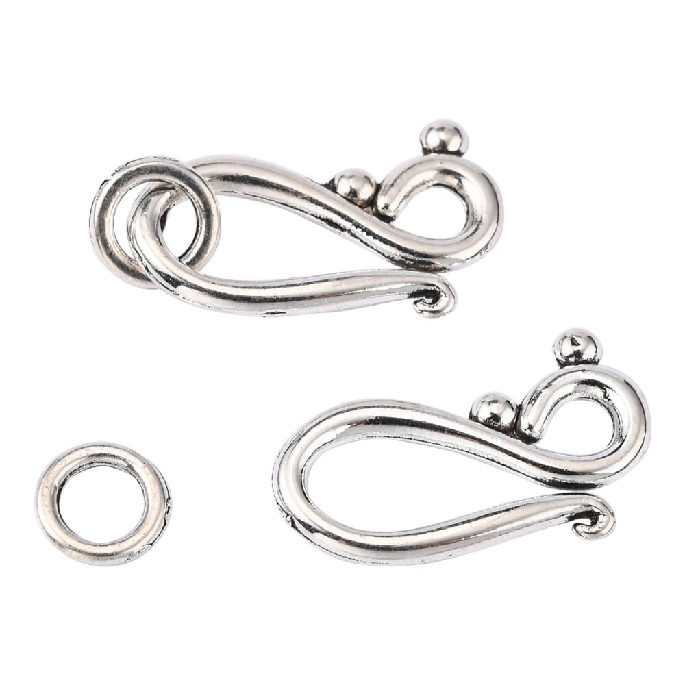 Silver Plated Shephard’s Hook Clasp 12x20mm - Pack of 1