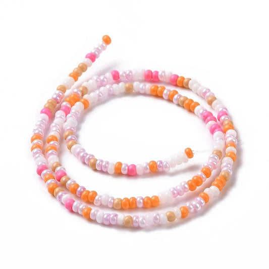 8/0 FGB Seed Bead Mixed 16 Inch Strand - Approx 190 Beads - Mango Sunrise