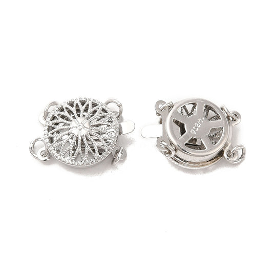 Platinum Plated Filigree Box Clasp 12x16mm