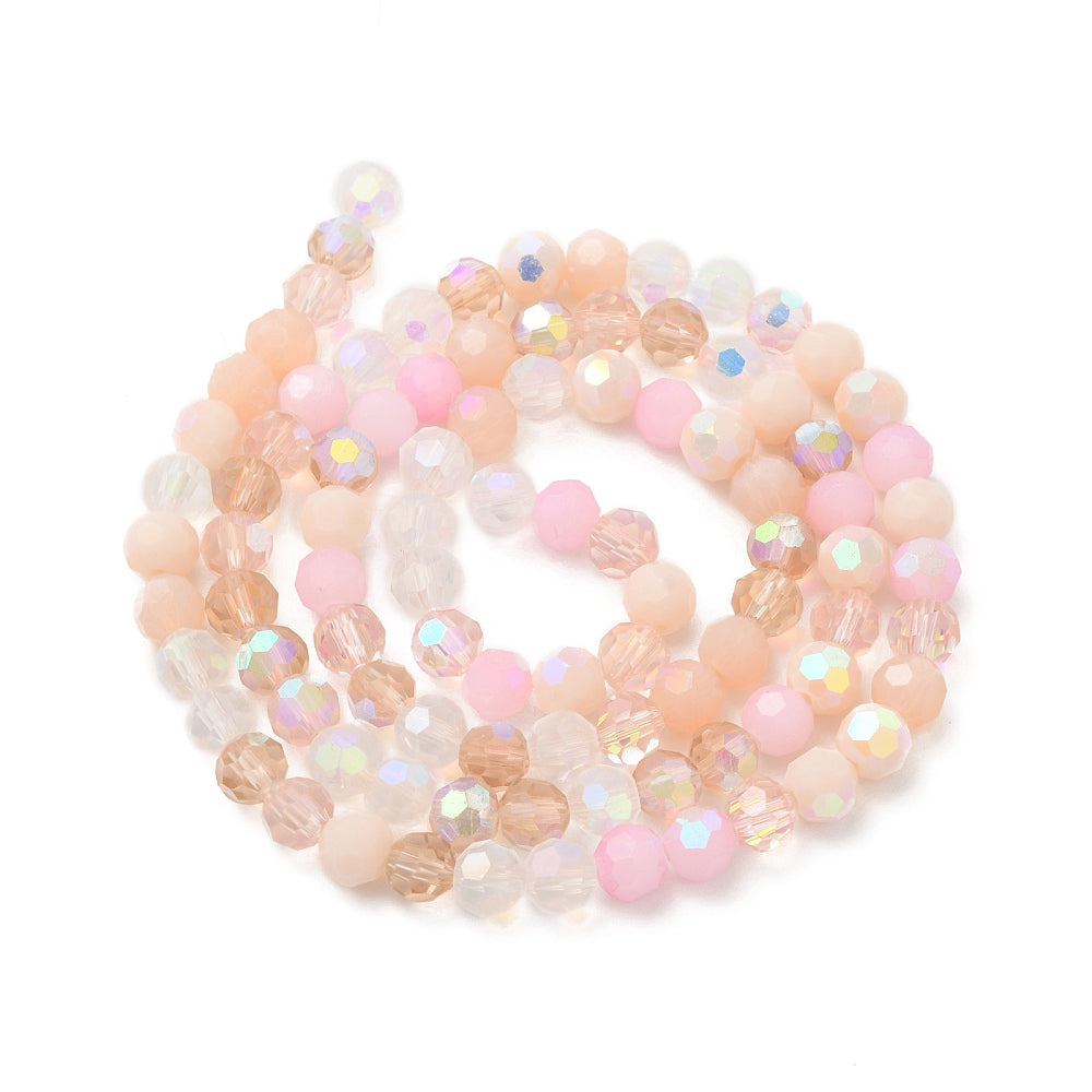 6mm Round Crystal Bead Strand – Approx 95 Beads – Sugar Plum