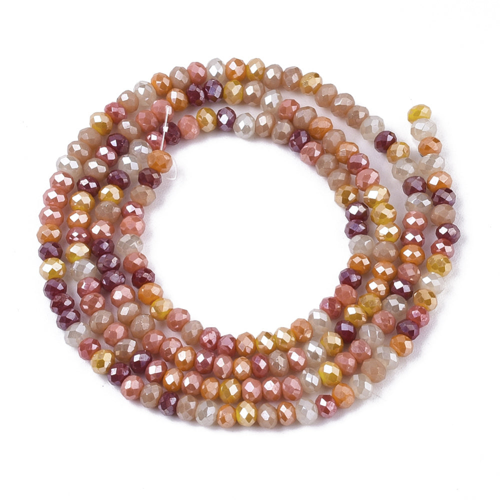 3x2.5mm Crystal Rondelle Bead Strand – Approx 180 Beads – Pumpkin Spice Mix